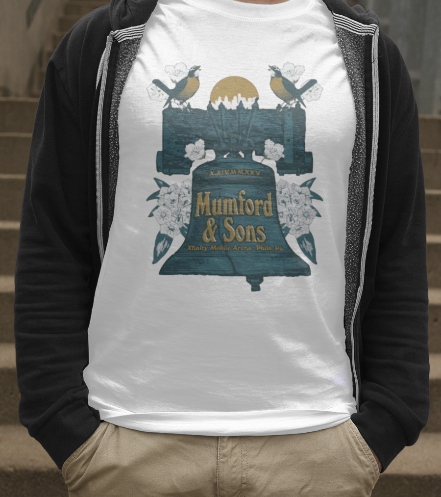 Mumford & Sons Xfinity Mobile Arena Philadelphia 2025 Event XIIIVMMXXV T-Shirt