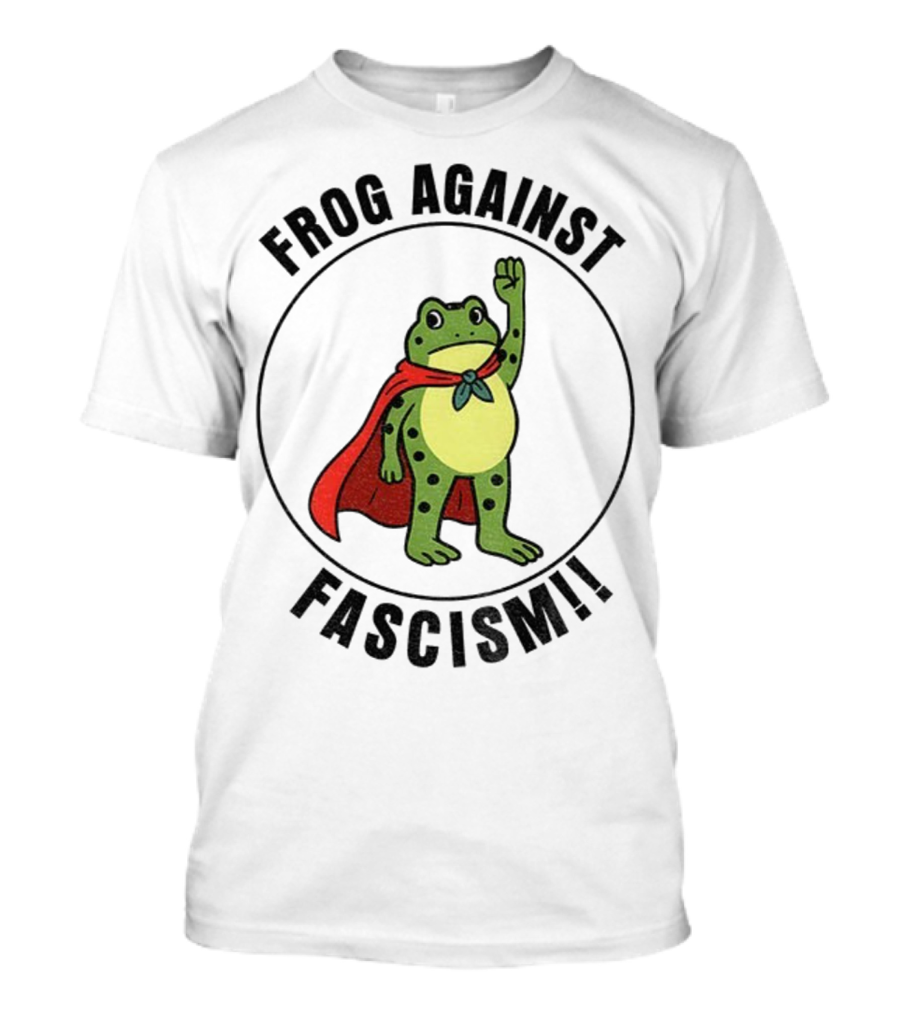 Portland Frog Hero Against Fascism Red Cape Power T-Shirt