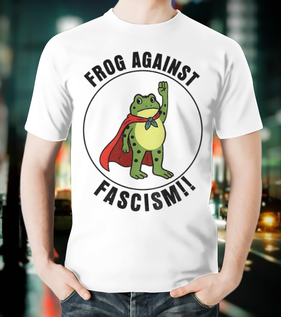 Portland Frog Hero Against Fascism Red Cape Power T-Shirt