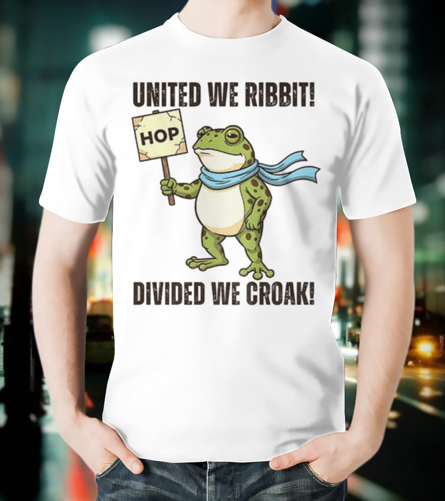 Portland Frog HOP United We Ribbit Divided We Croak 2025 T-Shirt