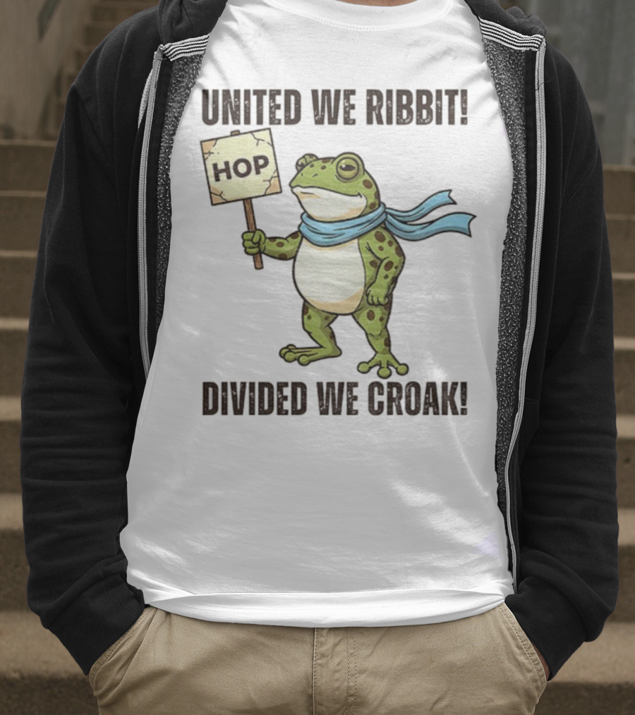 Portland Frog HOP United We Ribbit Divided We Croak 2025 T-Shirt