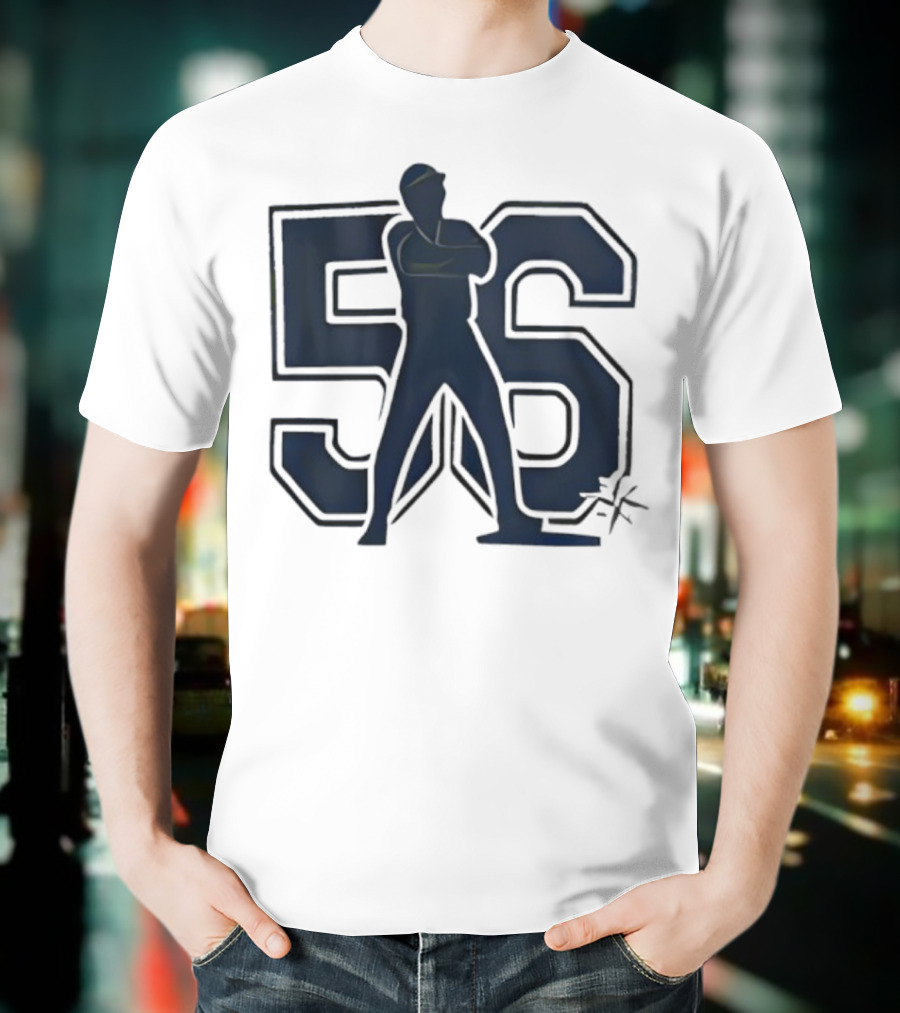 Randy Arozarena 56 Mariners Baseball Silhouette T-Shirt