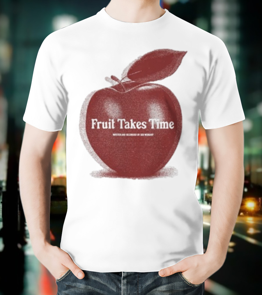 Fruit Takes Time By Seu Worship Red Apple T-Shirt