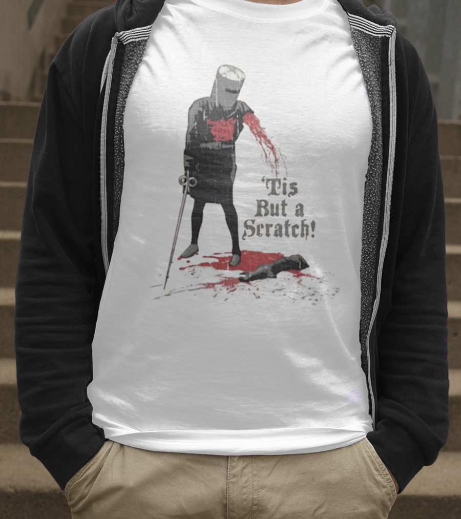 Monty Python Black Knight 'Tis But A Scratch Classic Scene T-Shirt