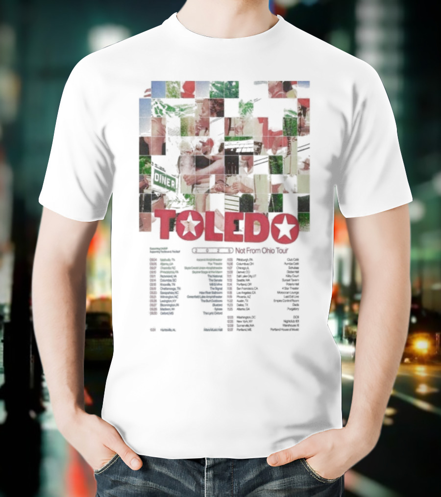 Toledo Not From Ohio Tour 2025 Dates City List Star Theme T-Shirt