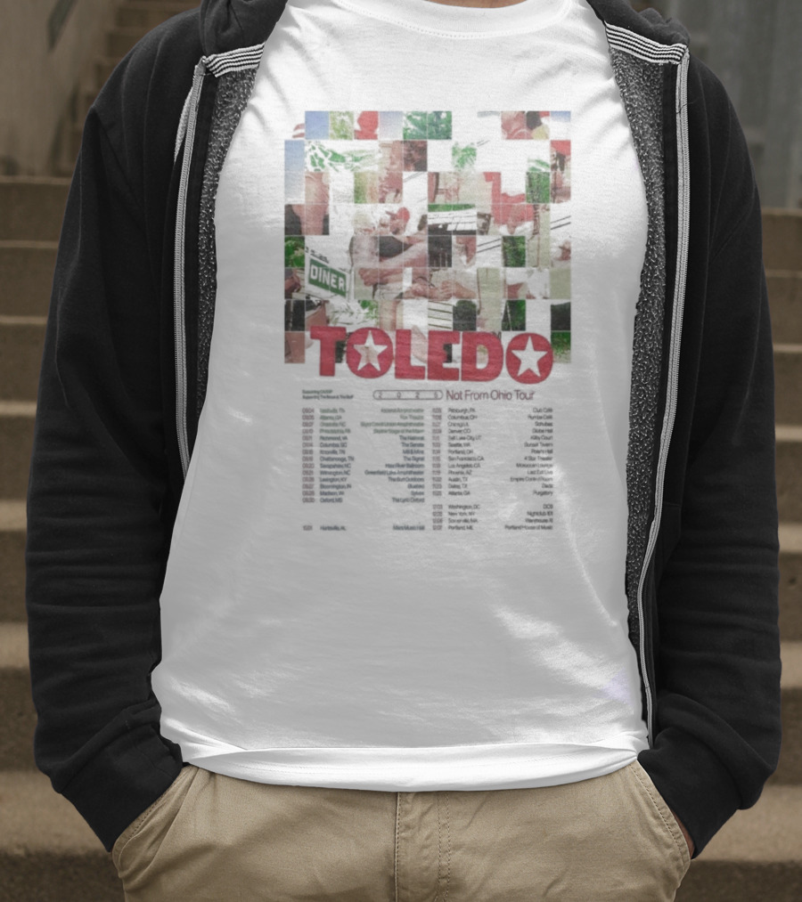 Toledo Not From Ohio Tour 2025 Dates City List Star Theme T-Shirt