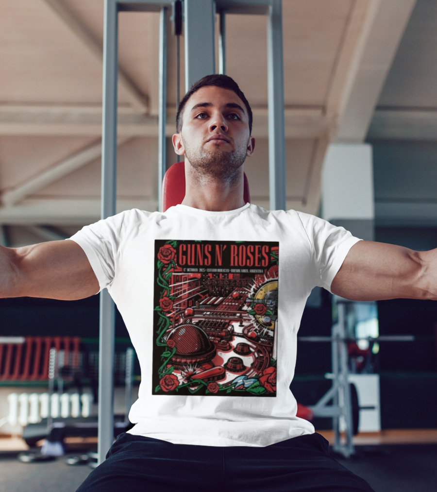 Guns N’ Roses Estadio Huracán 1st October 2025 Buenos Aires Argentina T-Shirt