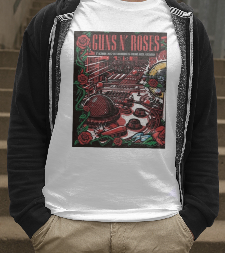 Guns N’ Roses Estadio Huracán 1st October 2025 Buenos Aires Argentina T-Shirt