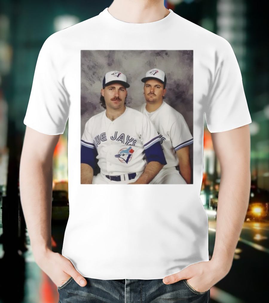 Retro Toronto Blue Jays Baseball Pitchers Dave Stieb David Wells Vintage Team Uniforms T-Shirt