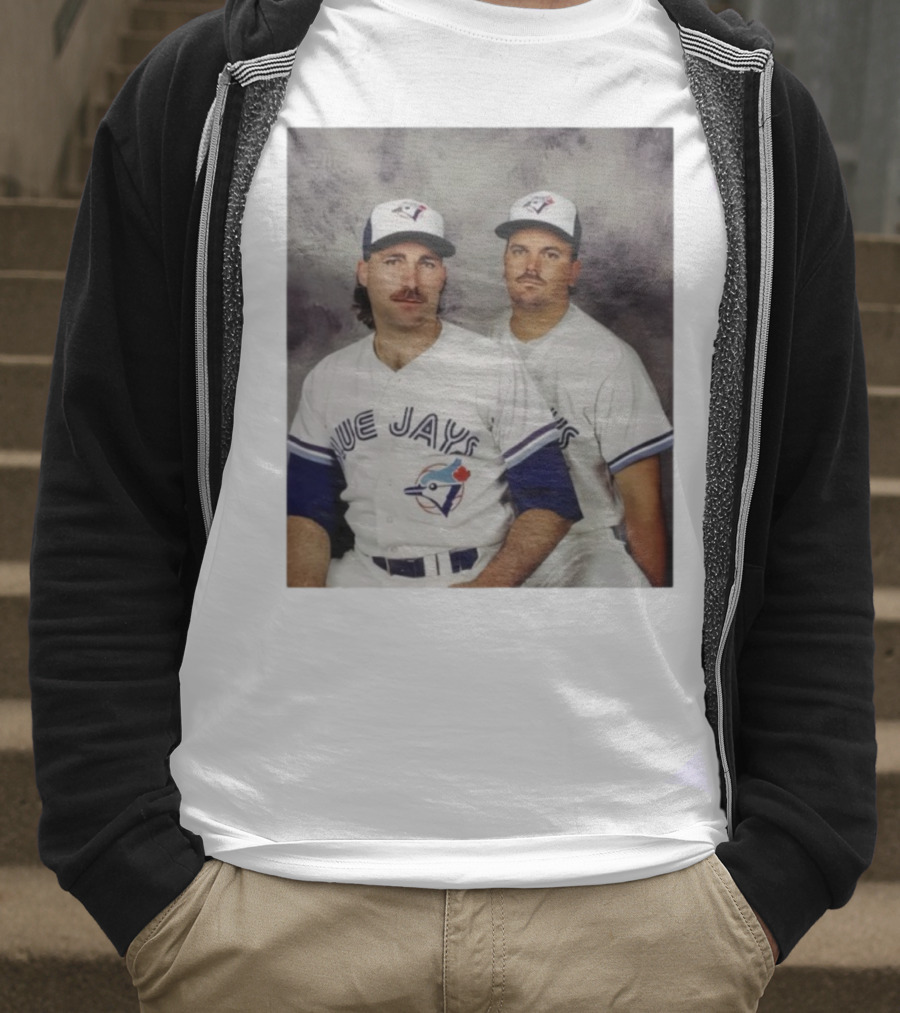 Retro Toronto Blue Jays Baseball Pitchers Dave Stieb David Wells Vintage Team Uniforms T-Shirt