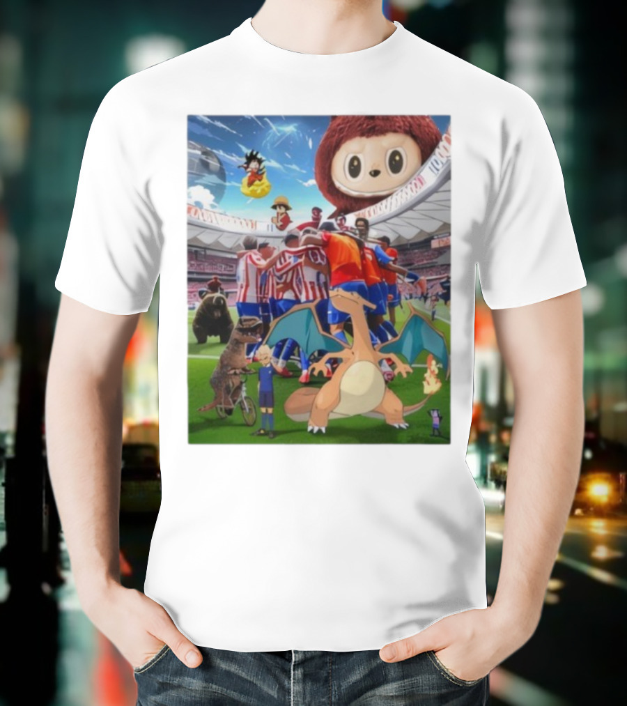 Atletico Madrid Celebration Meme 90M Dragon Dinosaur Characters T-Shirt