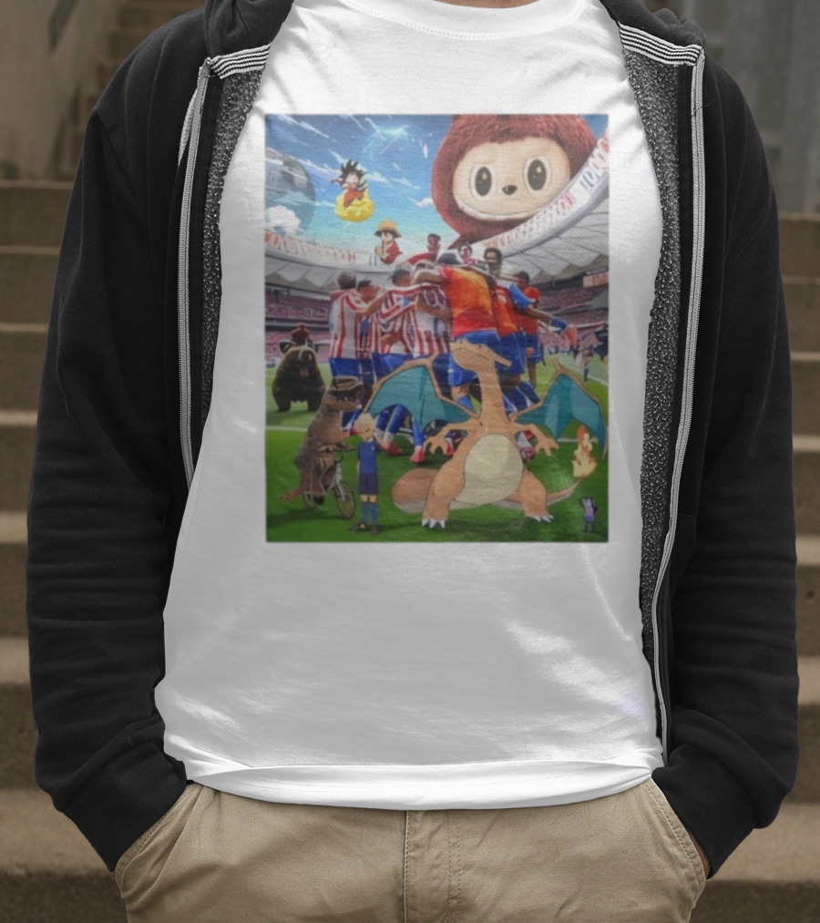 Atletico Madrid Celebration Meme 90M Dragon Dinosaur Characters T-Shirt