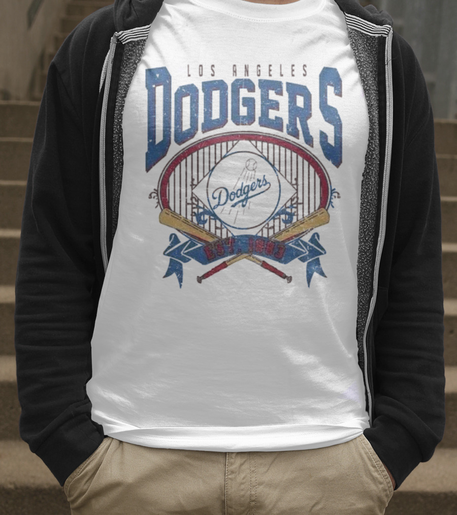 Los Angeles Dodgers Est 1883 Vintage MLB Baseball Dodgers Retro Style T-Shirt