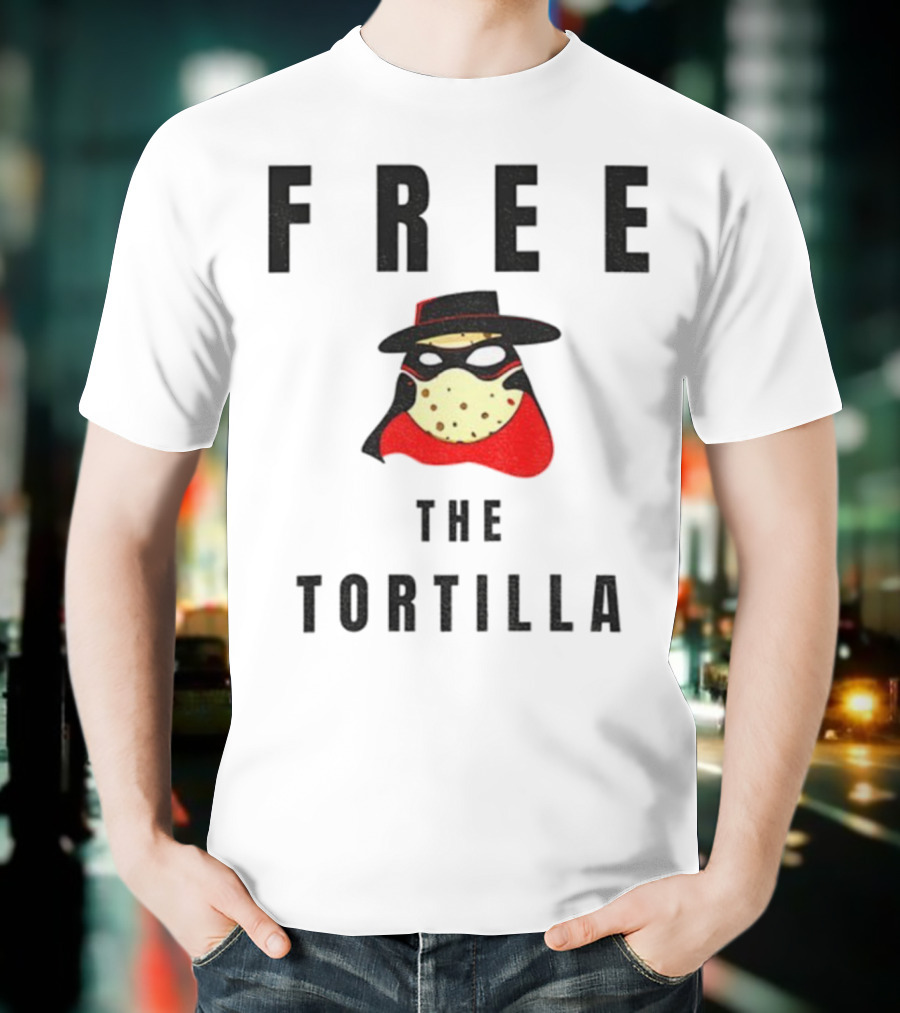 FREE THE TORTILLA MatadorTilla Dark Masked Hero Hat T-Shirt