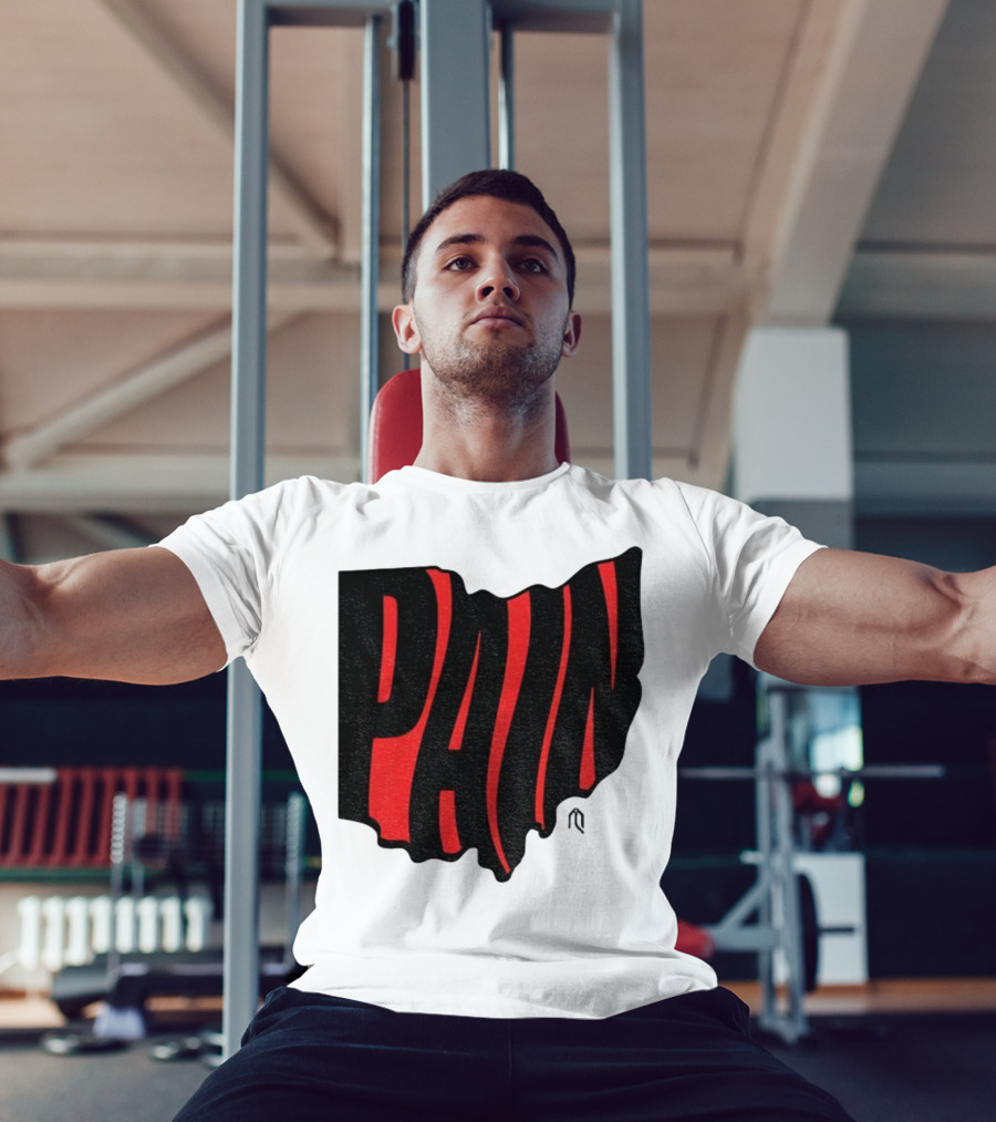 Ohio State Buckeyes Football Pain Map Design T-Shirt