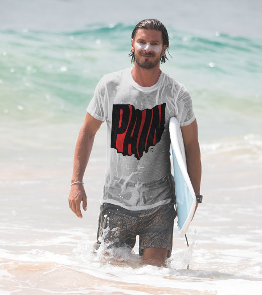 Ohio State Buckeyes Football Pain Map Design T-Shirt