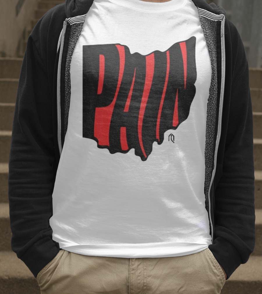 Ohio State Buckeyes Football Pain Map Design T-Shirt