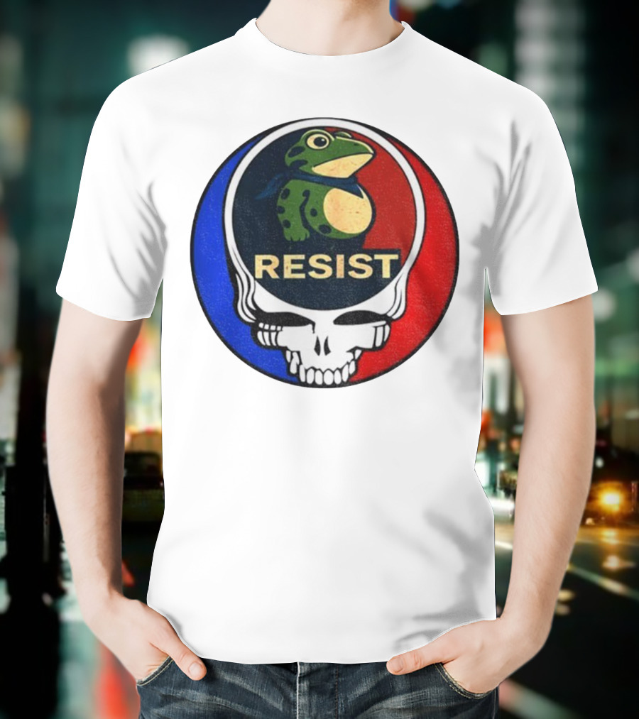 Portland Frog Grateful Dead Resist Steal Your Face Ice Out T-Shirt