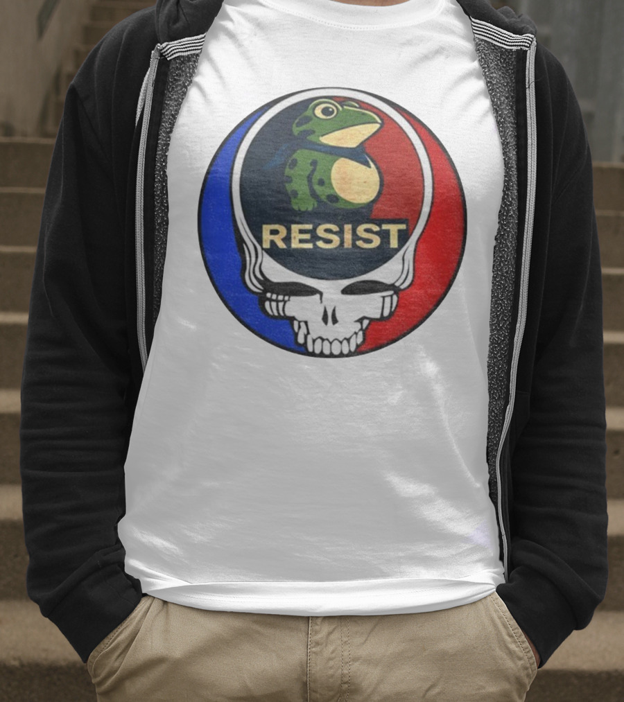 Portland Frog Grateful Dead Resist Steal Your Face Ice Out T-Shirt