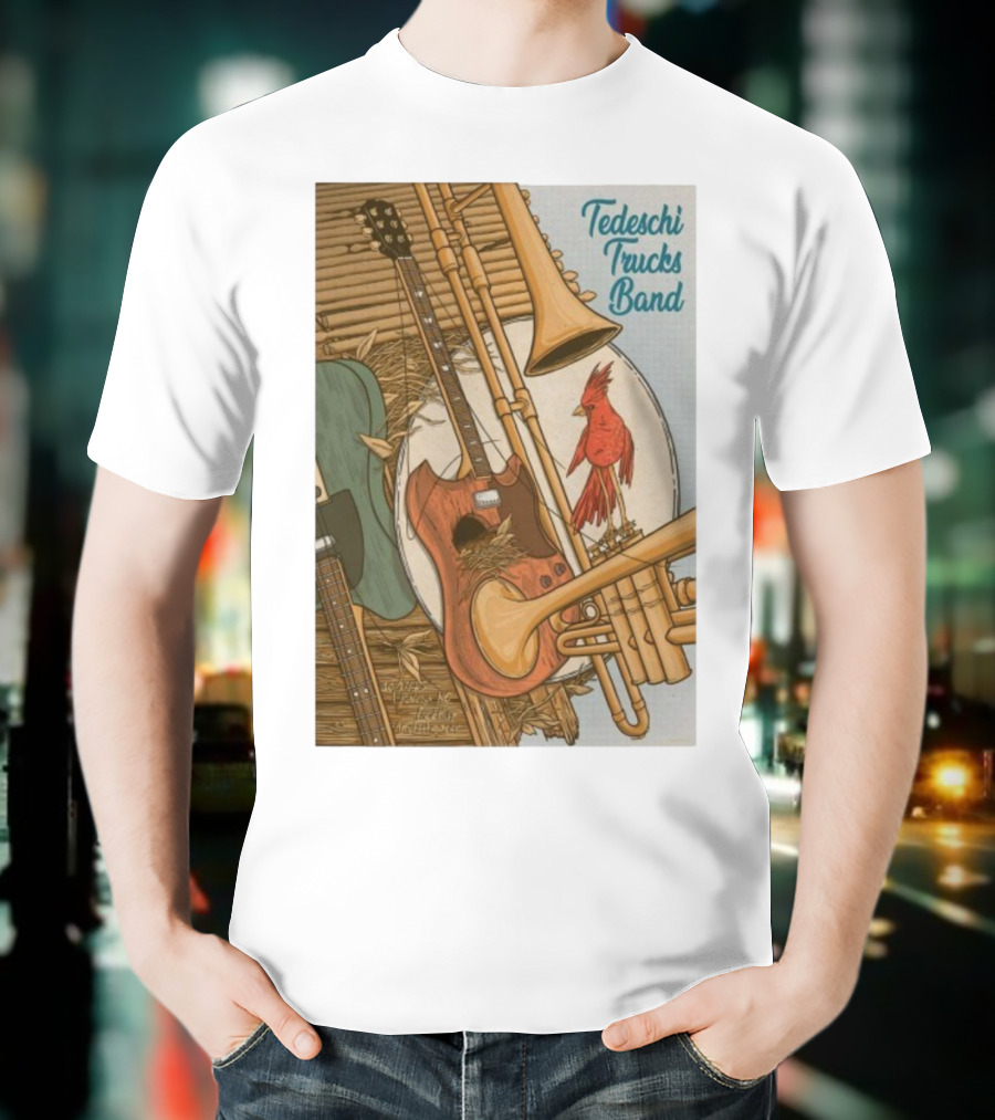 Tedeschi Trucks Band Red Hat Amphitheater October 17 2025 Cardinal Guitar Trombone T-Shirt