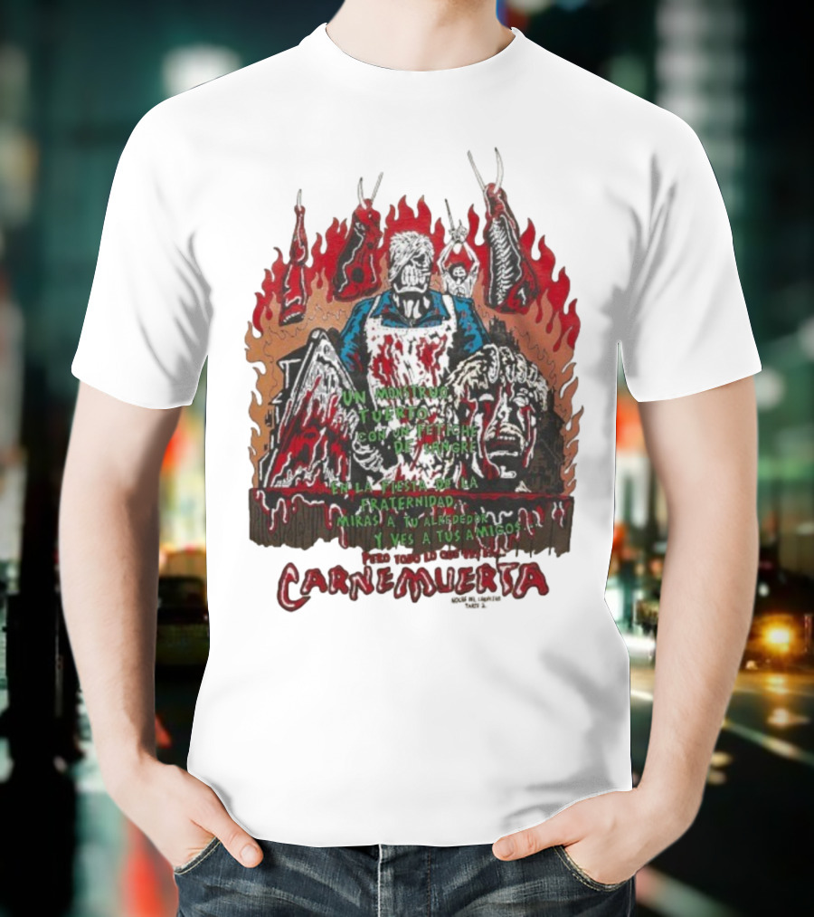 Carne Muerta Halloween Sangre Fraternidad Monstruo T-Shirt