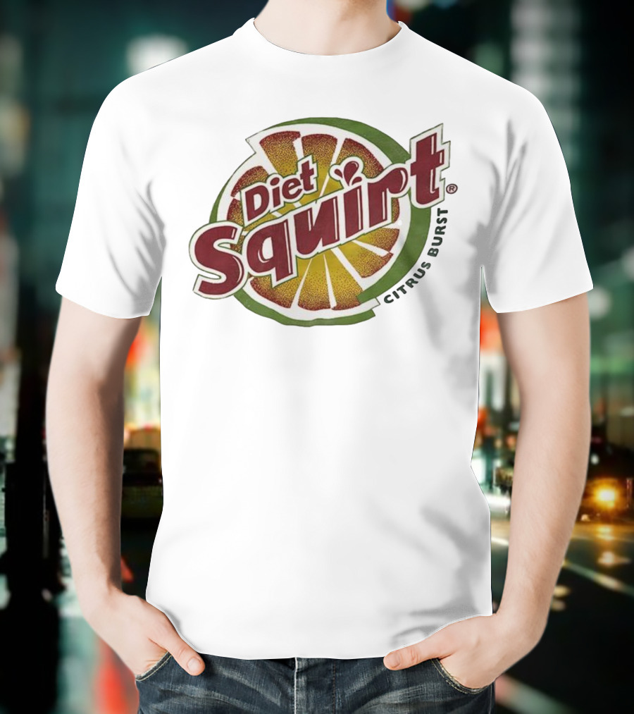 Diet Squirt Citrus Burst Retro Beverage Label T-Shirt