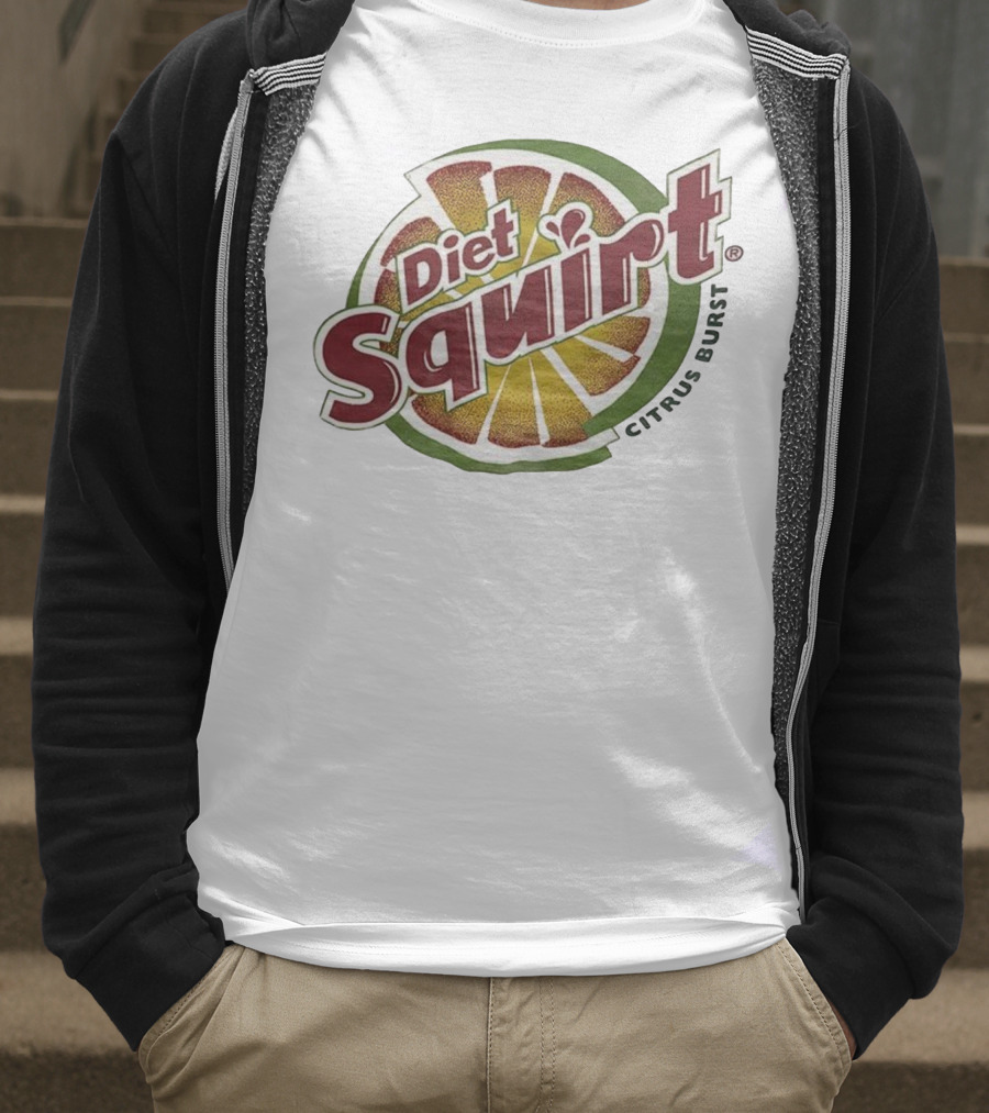 Diet Squirt Citrus Burst Retro Beverage Label T-Shirt