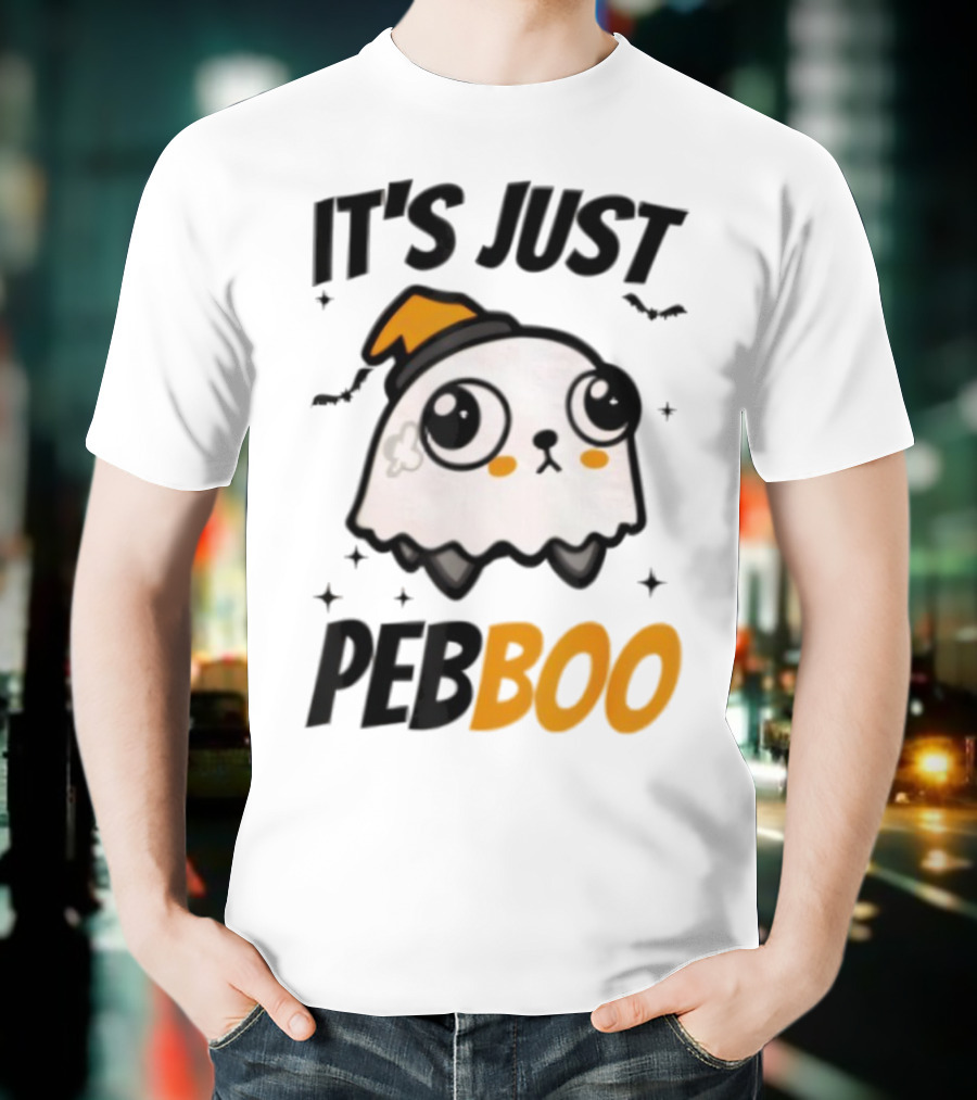 It's Just PebBoo Halloween Ghost Plush Cute Kawaii Spooky T-Shirt