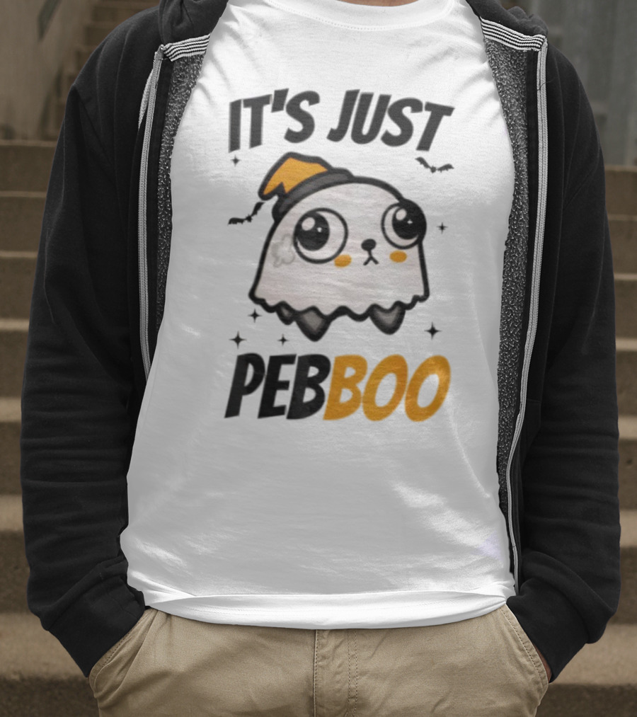 It's Just PebBoo Halloween Ghost Plush Cute Kawaii Spooky T-Shirt