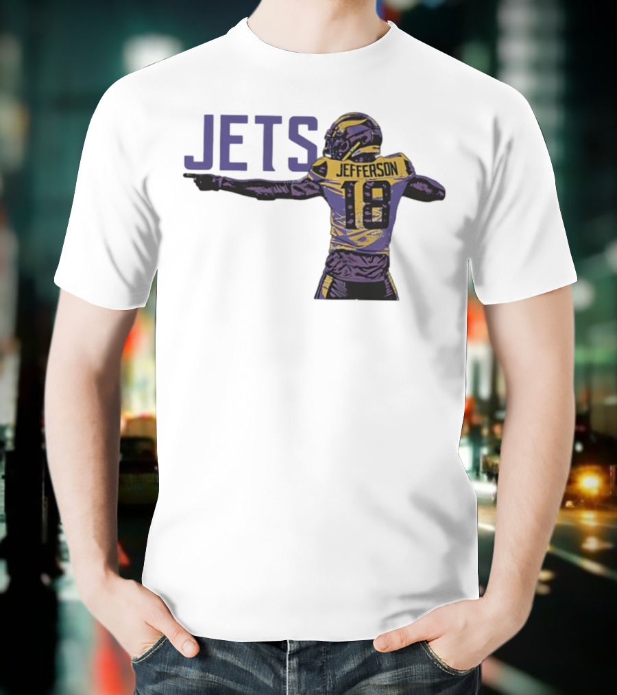 Justin Jefferson Jets 18 Minnesota Vikings Football T-Shirt