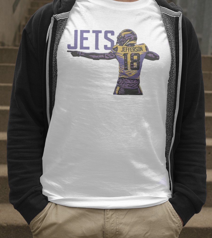 Justin Jefferson Jets 18 Minnesota Vikings Football T-Shirt