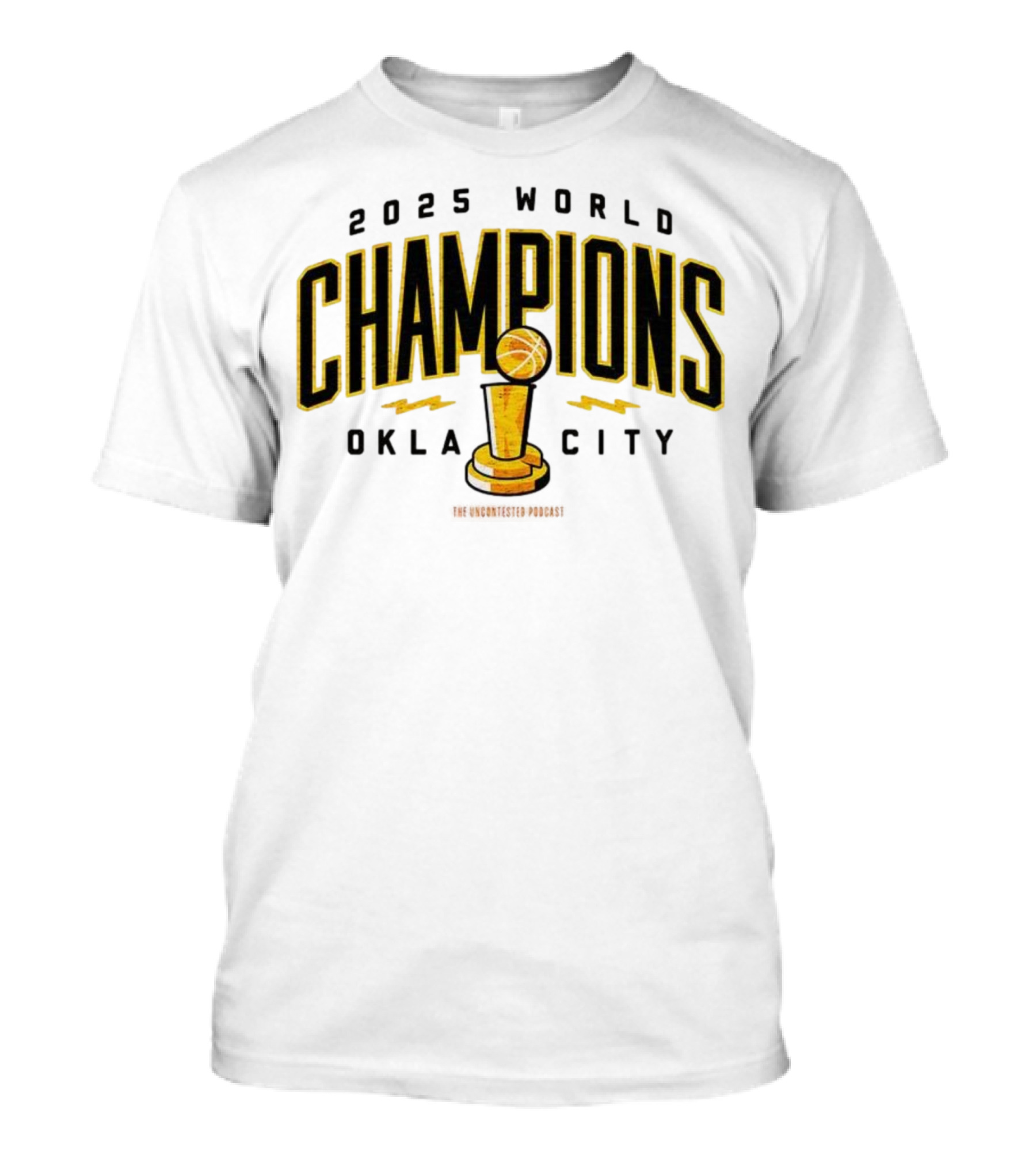 2025 World Champions Oklahoma City Basketball Trophy T-Shirt