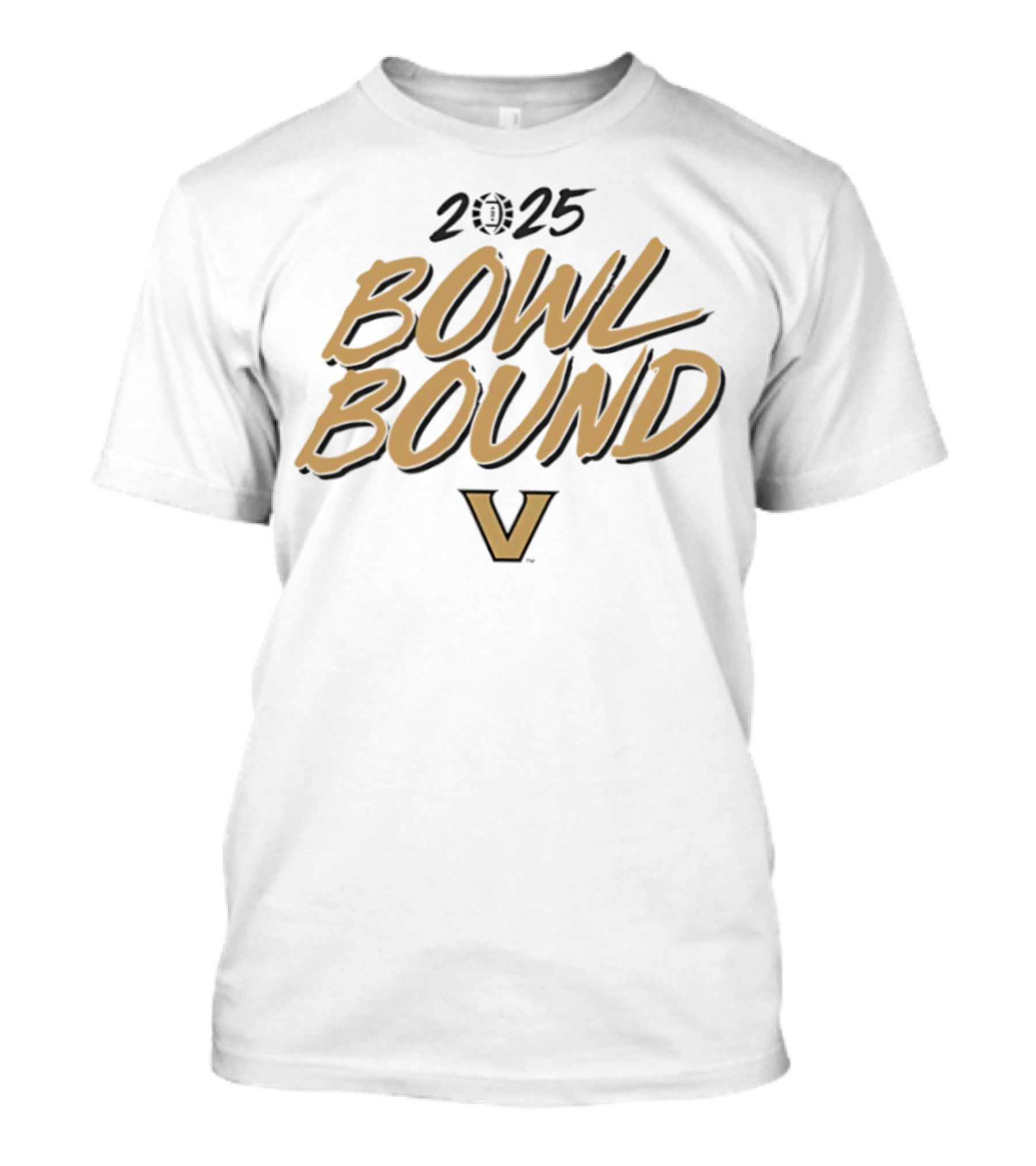 2025 Bowl Bound Vanderbilt Commodores V Logo T-Shirt