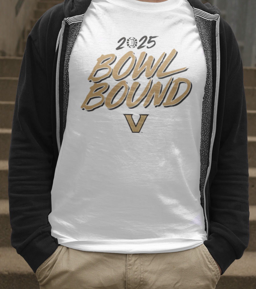2025 Bowl Bound Vanderbilt Commodores V Logo T-Shirt