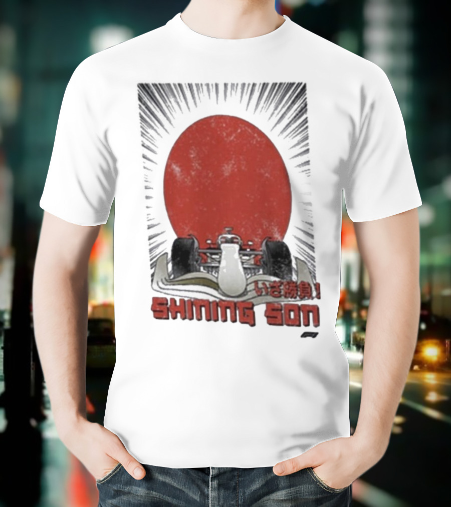Shining Son Formula 1 Racing Car Japanese Sun T-Shirt