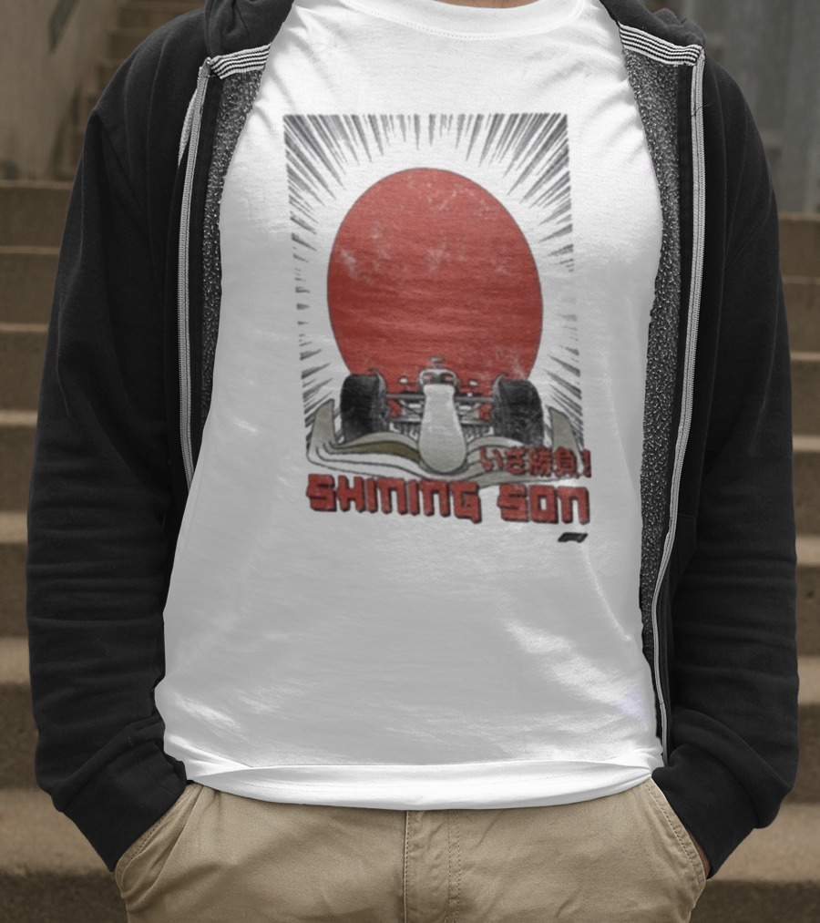 Shining Son Formula 1 Racing Car Japanese Sun T-Shirt