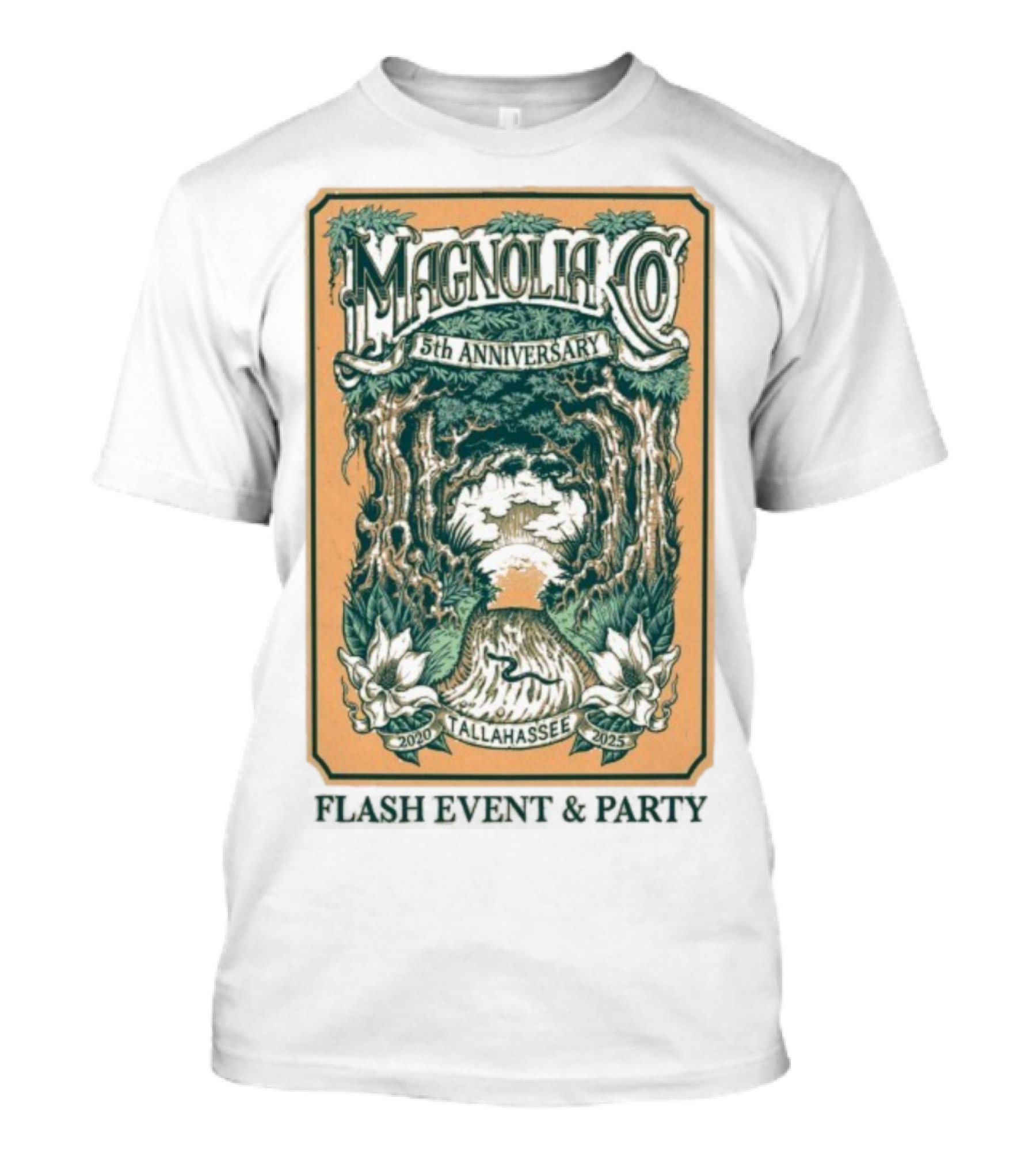 Magnolia Co 5th Anniversary 2025 Tallahassee Flash Event Party T-Shirt