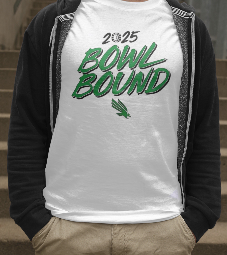 North Texas Mean Green 2025 Bowl Bound Football Team Enthusiasts Apparel T-Shirt