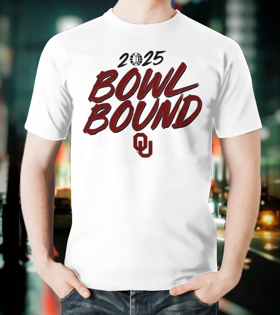 2025 Oklahoma Sooners Bowl Bound OU Logo T-Shirt