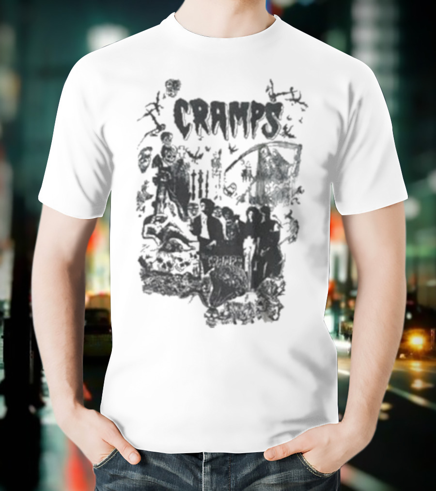 Cramps Punk Rock Psychobilly Tour 1982 Bad Music For Bad People T-Shirt