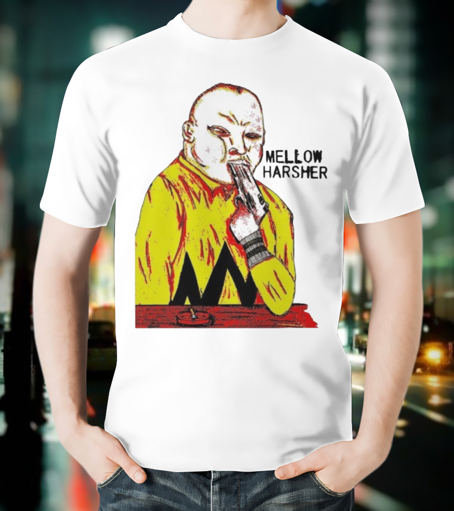 Shattered Dreams Mellow Harsher Yellow Red Illustration T-Shirt