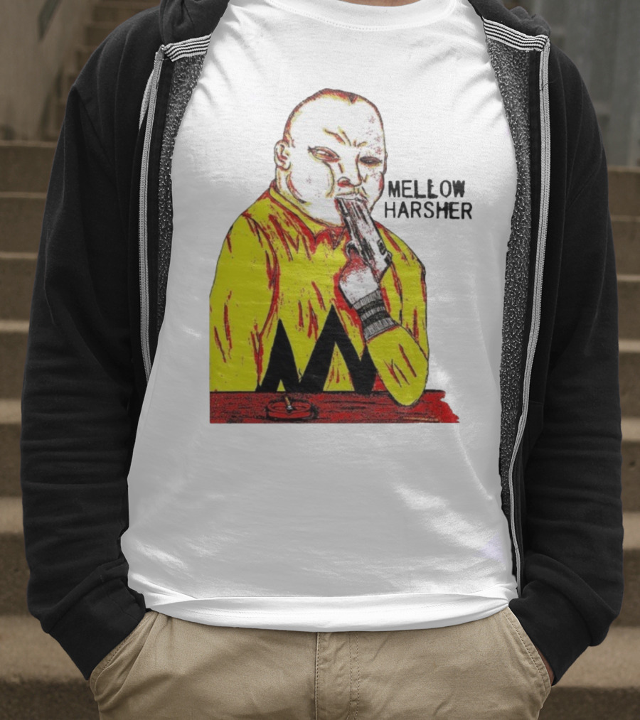Shattered Dreams Mellow Harsher Yellow Red Illustration T-Shirt