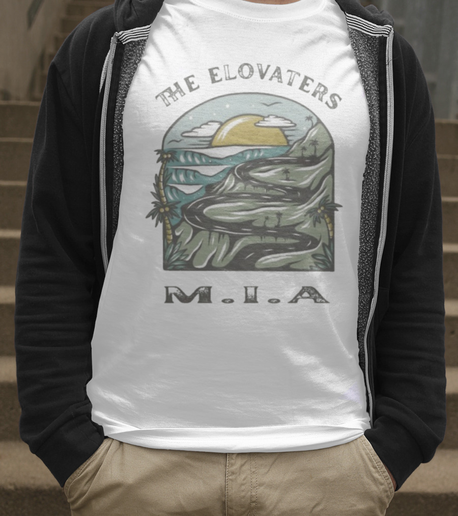 The Elovaters MIA Beach Road Sunset Illustration T-Shirt