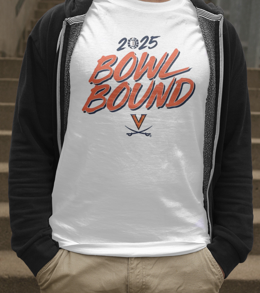 2025 Virginia Cavaliers Bowl Bound V Logo T-Shirt