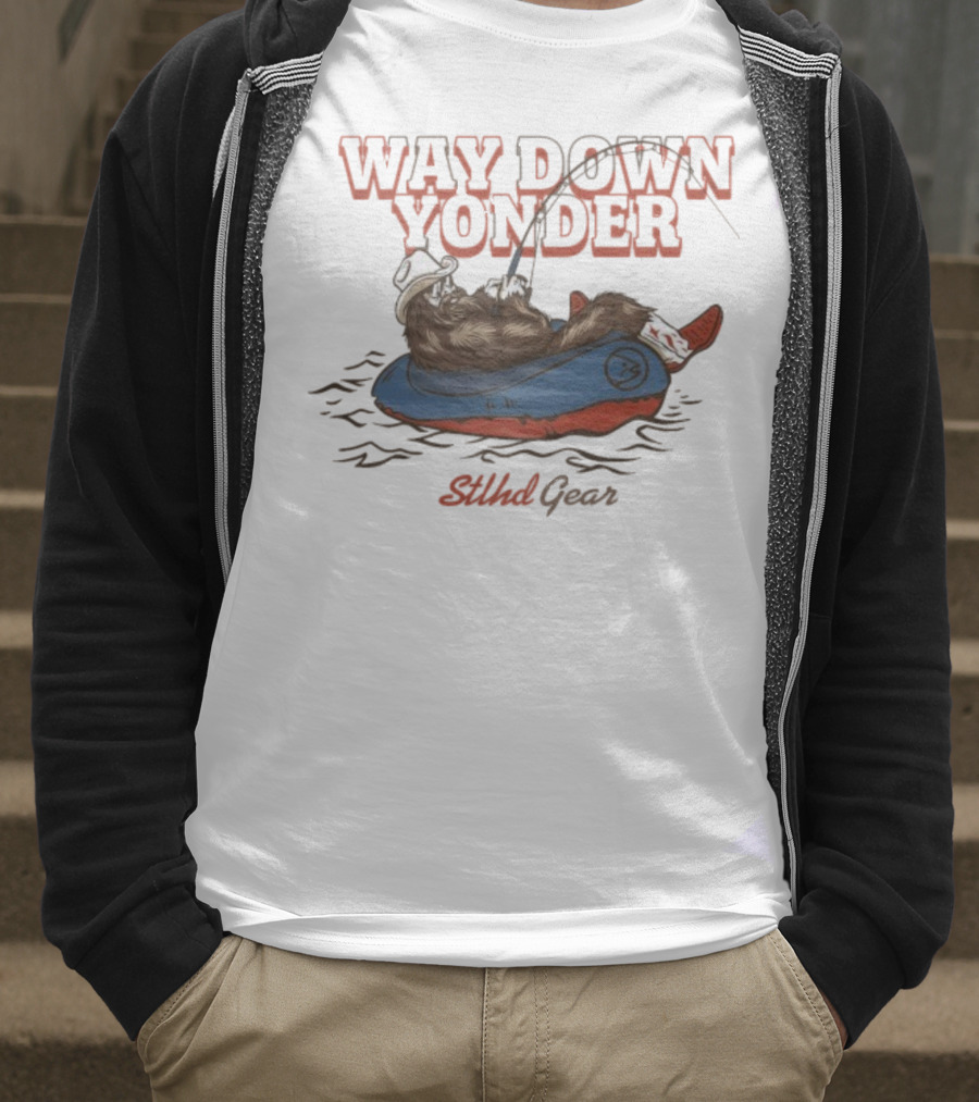 Way Down Yonder Stlhd Gear Cowboy Floating Adventure T-Shirt