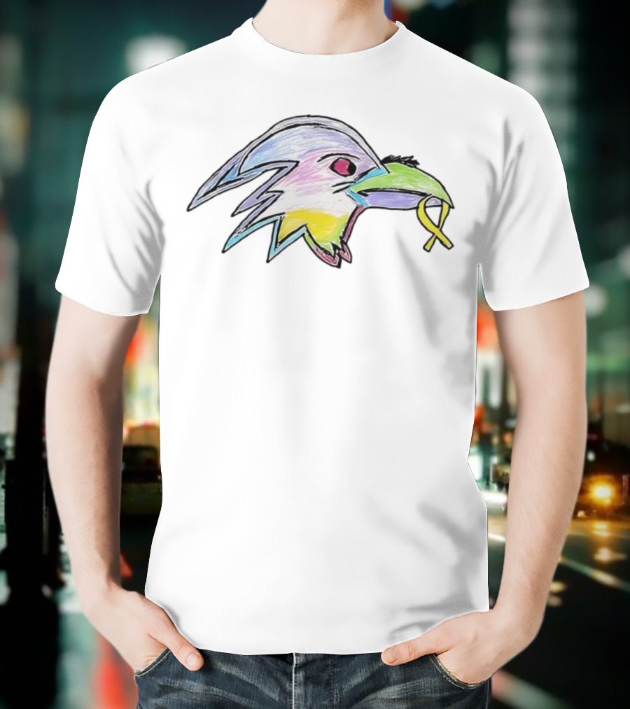 2025 Baltimore Ravens Crucial Catch Rainbow Ribbon T-Shirt