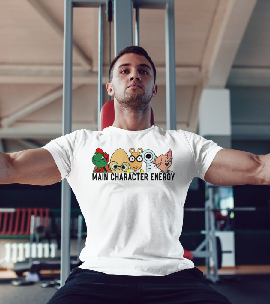 Main Character Energy Arthur Franklin Moomintroll Max And Ruby Children's Books Cartoon T-Shirt