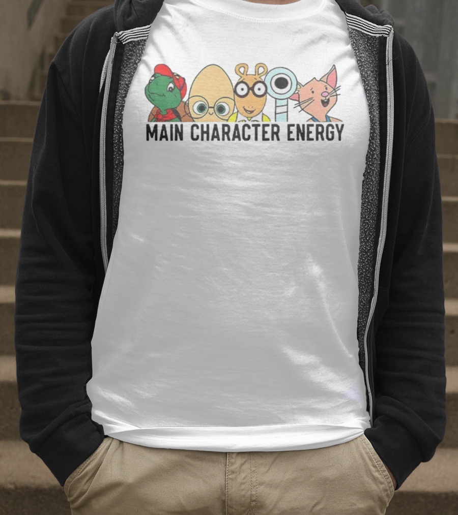 Main Character Energy Arthur Franklin Moomintroll Max And Ruby Children's Books Cartoon T-Shirt