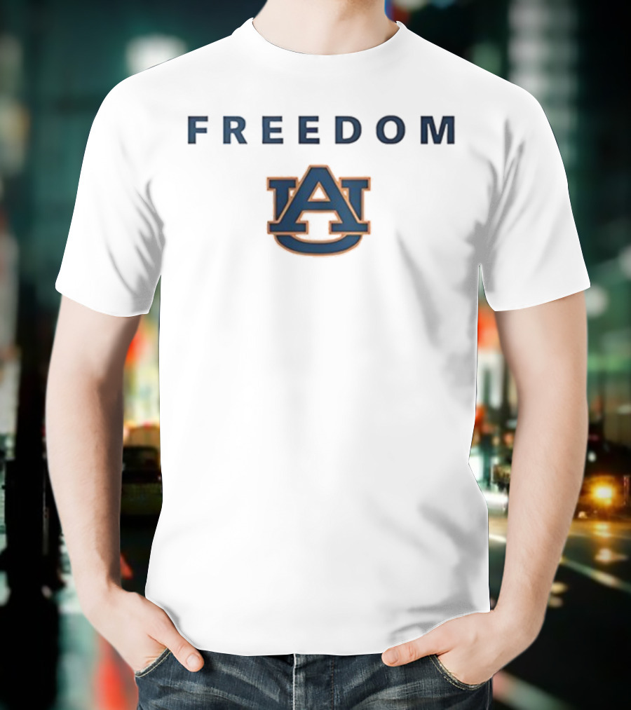 Auburn Tigers Auburn University AU Logo Freedom Charlie Kirk T-Shirt