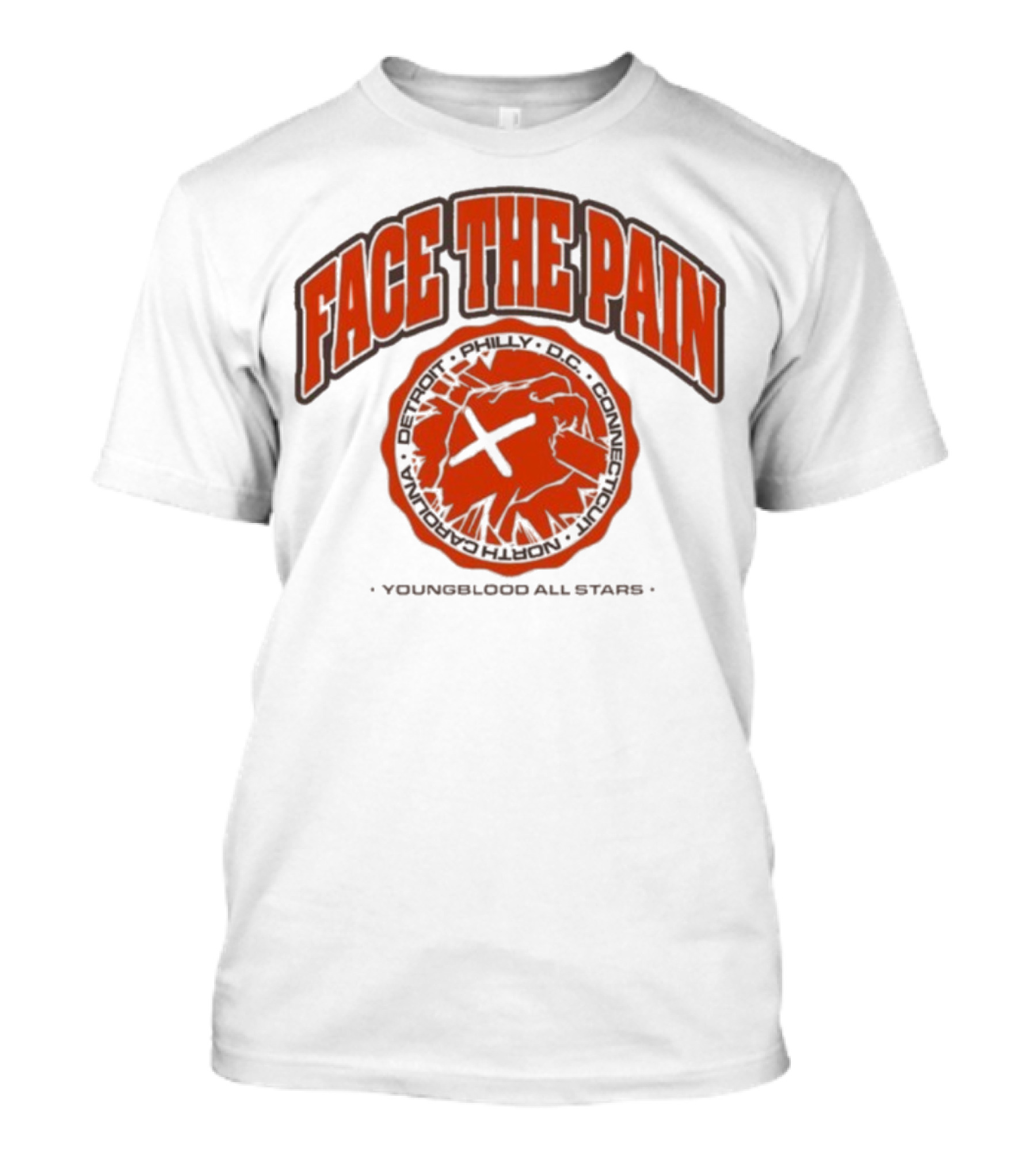 Face The Pain Youngblood All-Stars Detroit Philly Retro Sports Iconography T-Shirt
